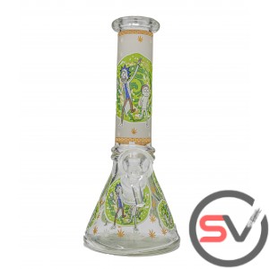 RICK AND MORTY TIME TRAVEL GLASS MINI BEAKER 8inch (GLOW IN DARK)